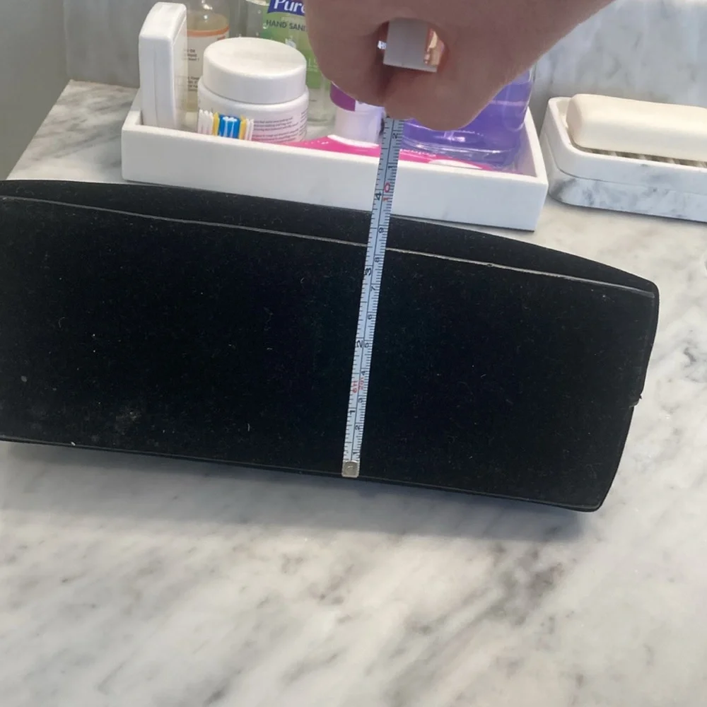 Dolce and gabbana black velvet cosmetic bag